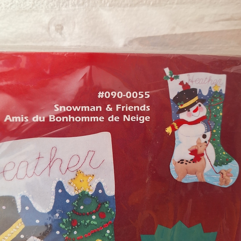☃️Vintage Janlynn 28''Jumbo Felt Stocking - Picture 3 of 5